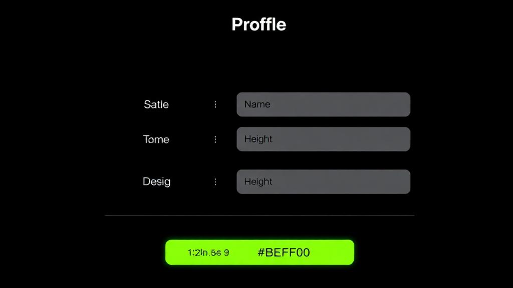 Personal information form showing name, age, and pronoun fields